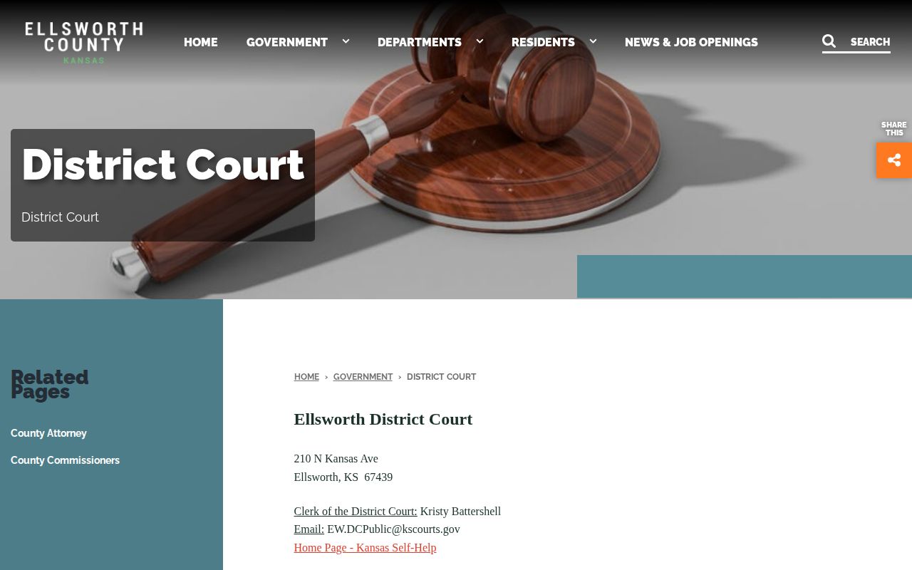 Ellsworth County release records District Court page